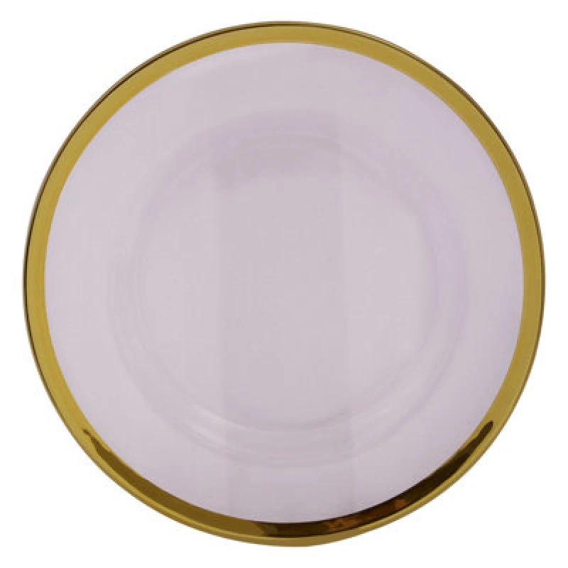 Image of Premier Housewares Ida 27cm Glass Dinner Plate Gold