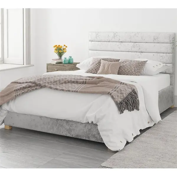 Image of Aspire Kelly Ottoman Storage Bed - Silver Single