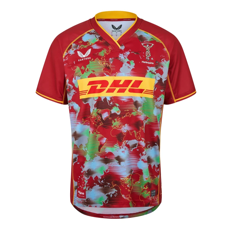 Image of Castore Harlequins Big Game Shirt 2024 2025 Mens - Red Red L