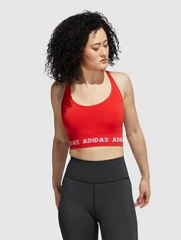 Image of adidas Aeroknit Bra (Light Support) - Red, Size L, Women