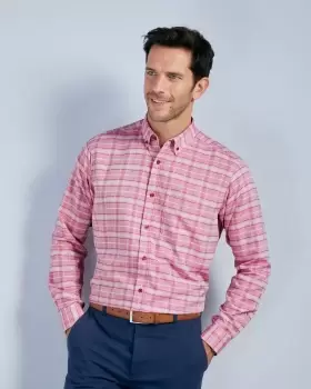 Image of Cotton Traders Mens Long Sleeve Soft Touch Check Shirt in