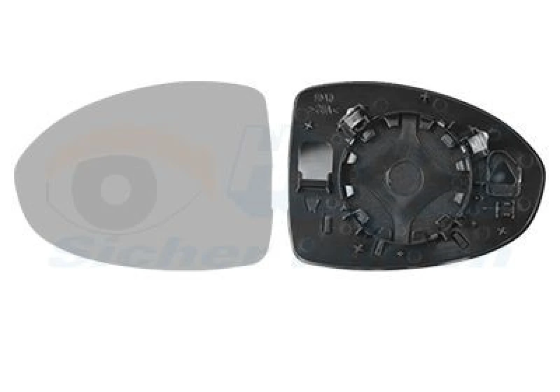 Image of VAN WEZEL Wing mirror glass VAN WEZEL 1648831