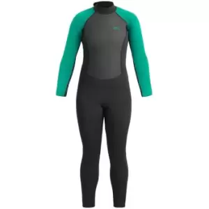 Image of UB Womens Sailfin Long Wetsuit - Large - Black/Aqua - Black/Aqua