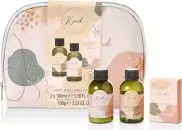 image of The Kind Edit Co. Kind Cosmetic Bag Gift Set 100ml Body Wash + 100ml Body Lotion + 50g Bath Salts + Cosmetic Bag