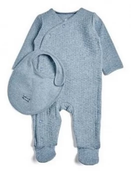 image of Mamas & Papas All In One With Bib Set Baby Boys