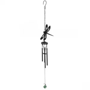 image of Black Dragonfly Cutout Windchime