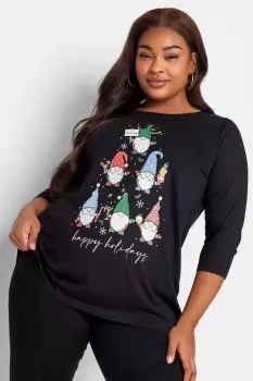 Christmas Print Long Sleeve T-Shirt