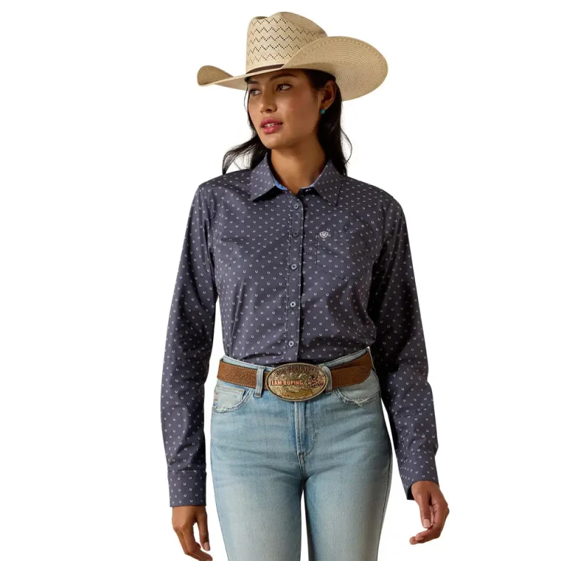 Image of ARIAT Woman's shirt Ariat Kirby Bleu Female S