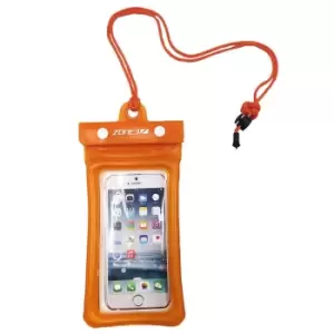 image of Zone3 Buoyancy Waterproof Phone Pouch (clear/Orange)