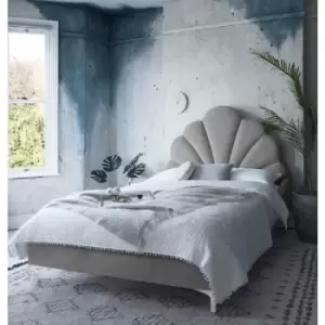 Image of Envisage Trade - Hendo Upholstered Beds - Plush Velvet, Double Size Frame, Grey - Grey