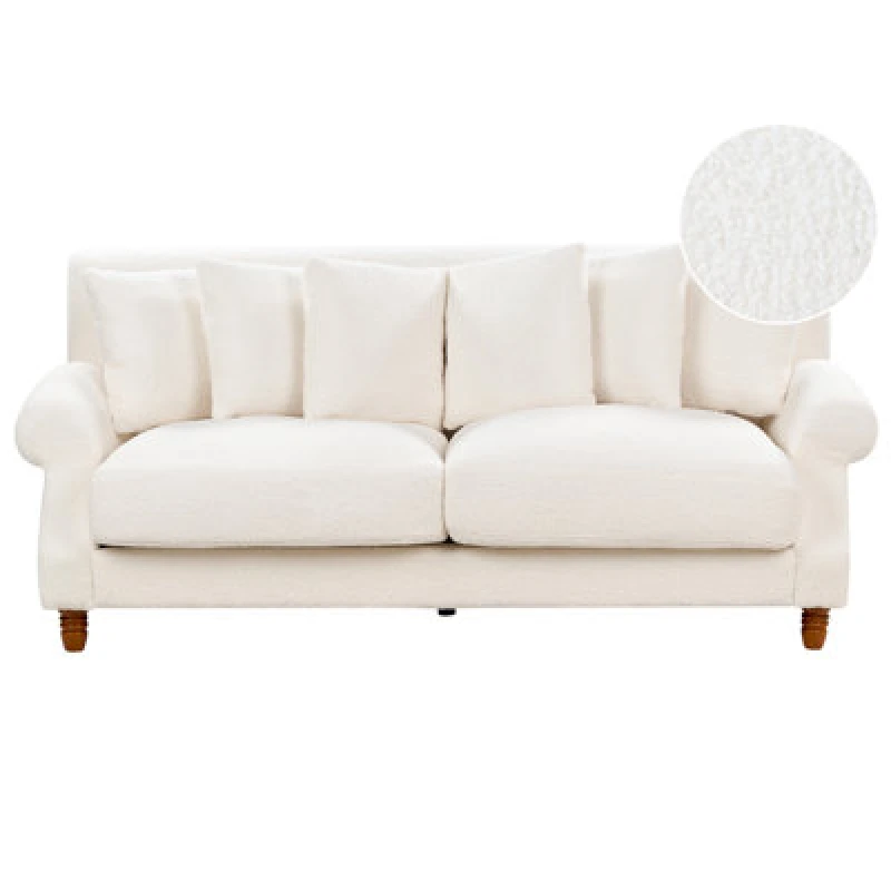 Image of Beliani Sofa 2 Seater Eike Boucle Off-White