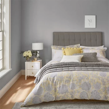 image of Katie Piper Reset Floral Duvet Cover Set - Yellow/Silver