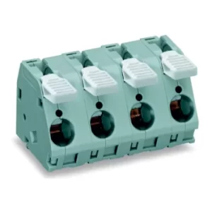 Image of WAGO 2716-205 5 Pole 15mm 76A 30° Lever PCB Terminal Block Grey