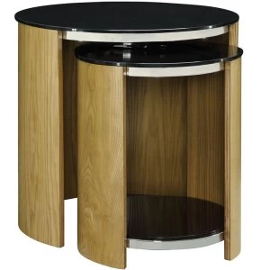 Jual San Marino Curve Oak Nest of Table