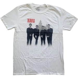 Image of The Beatles - In Liverpool Unisex Large T-Shirt - White