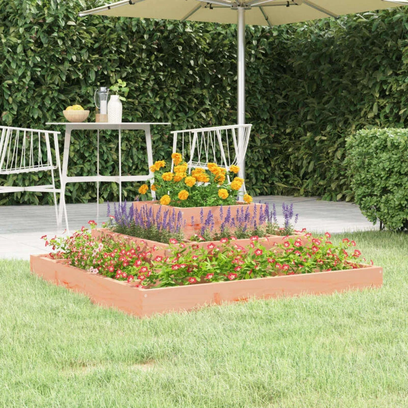 Image of vidaXL Planter 80x80x27cm Solid Wood, Brown 823869