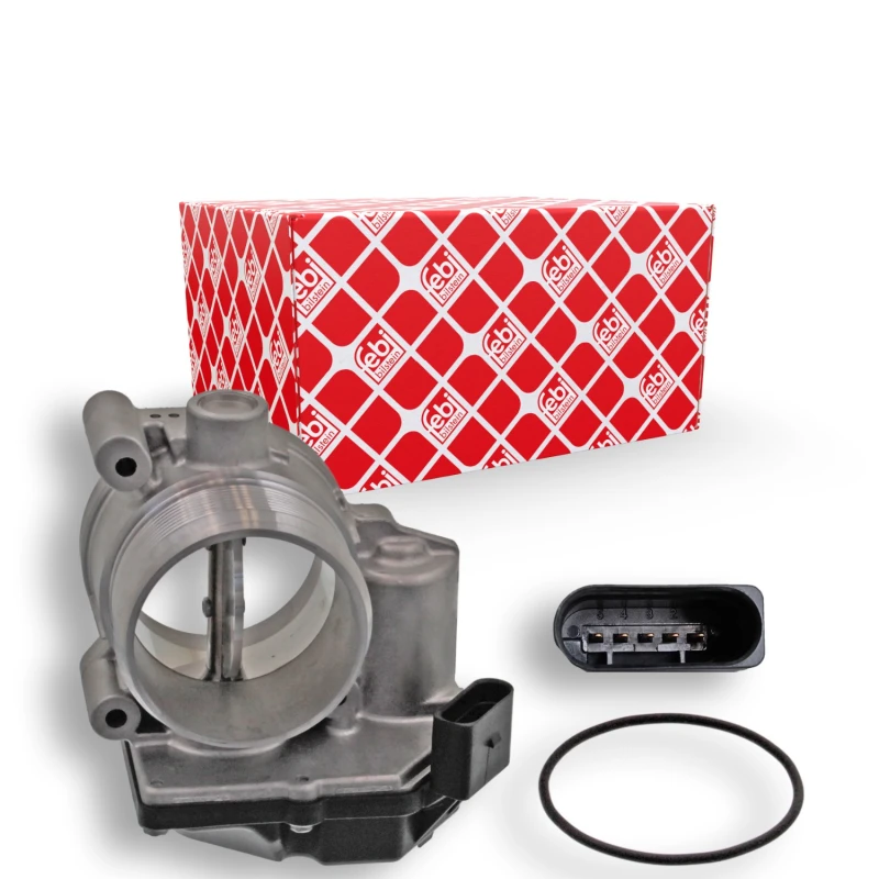 Image of FEBI BILSTEIN 46004 Throttle with gasket/seal Throttle body (158)