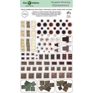 Image of Dungeon Dressing Dry Erase Vinyl Stickers - Containers
