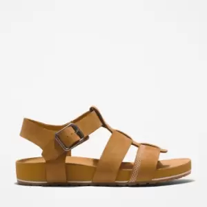 Image of Timberland Malibu Waves Fisherman Sandal For Her In Yellow, Size 3.5