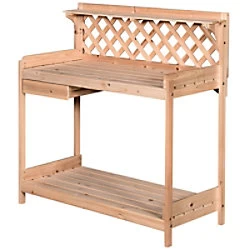 image of Outsunny Garden Table Garden Wood 1120 x 510 x 1140 mm