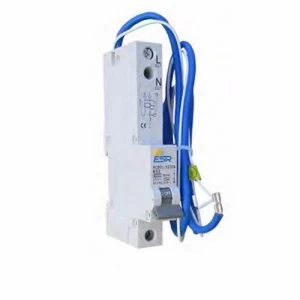 Image of ESR RCBO B Curve 6KA 1 Pole Domestic Consumer Unit Circuit Breaker - 6A 30mA
