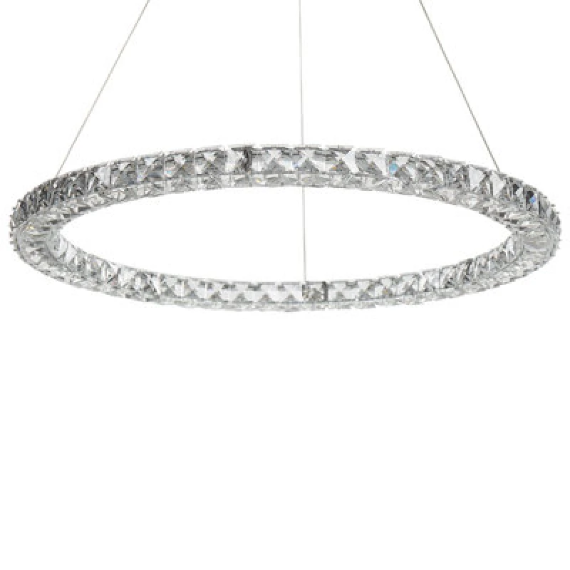 Image of Beliani LED Pendant Lamp Magat Crystal Silver