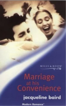 Image of Marriage at His Convenience by Jacqueline Baird Paperback