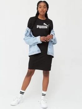 image of Puma Ess+ T-Shirt Dress - Black