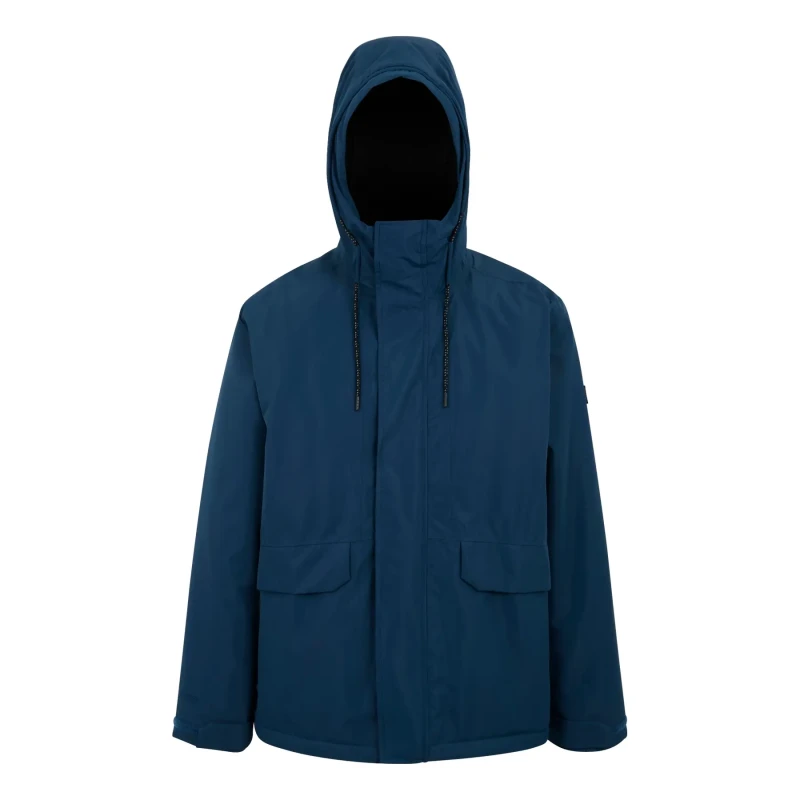Image of Regatta Regatta Men Sterlings Hooded Waterproof Breathable Insulated Jacket in Blue Size: Medium Blue M Male 5063516101291