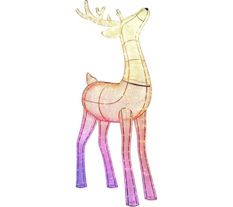Image of Twinkly 3D Reindeers - Stag Reindeer, 240 Rgb+w Led, 120Cm, Iron/Acrylic, Plug Type G 87648