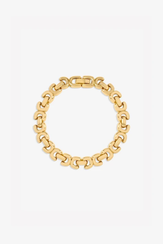 Image of Jon Richard Womens Gold Plated Kiss Link Bracelet Gold Female One Size