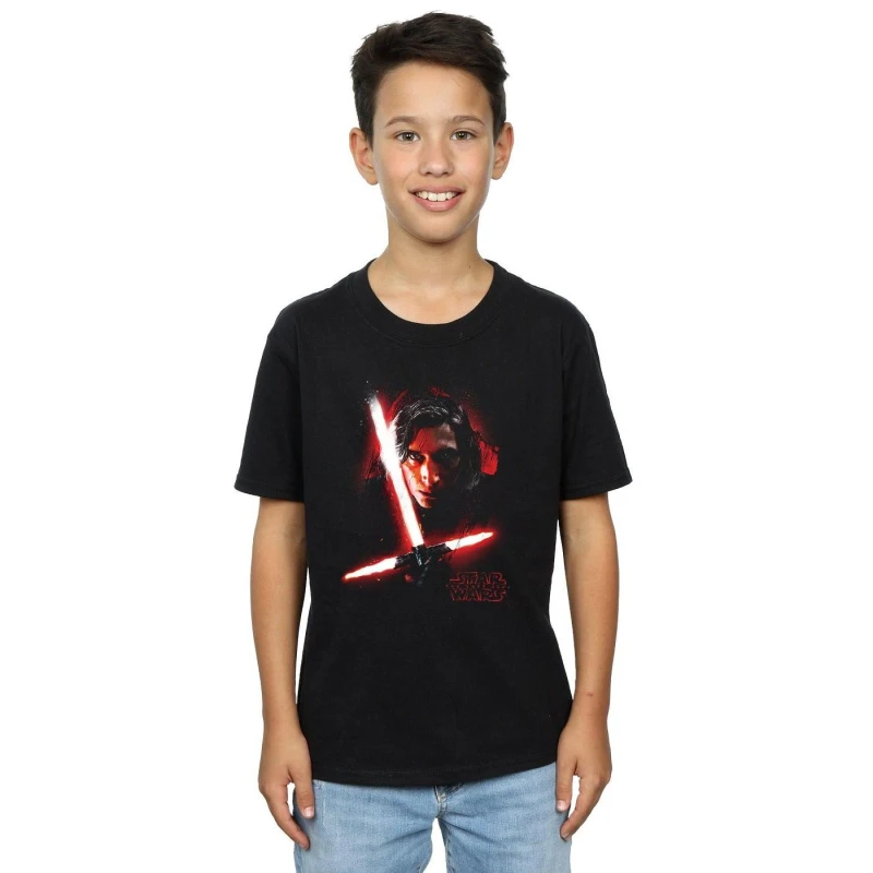 Image of Star Wars: The Last Jedi Kylo Ren Brushed Cotton T-Shirt Black male