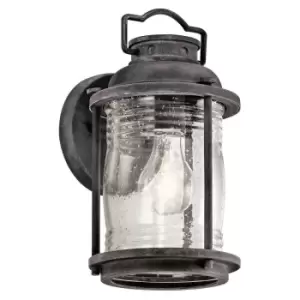 Image of Outdoor IP44 Wall Light Weathered Zinc LED E27 60W d01611