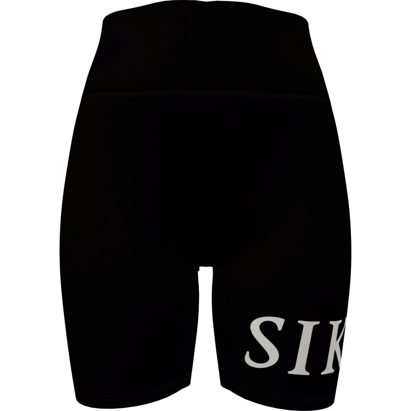 Image of SikSilk Logo Cycle Shorts Womens - Black 4