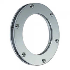 image of Slim Round Fixed Porthole in Brass or Chromium plated