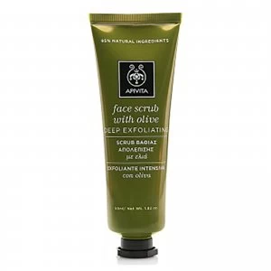 image of Apivita Face Scrub for Deep Exfoliation - Olive 50ml