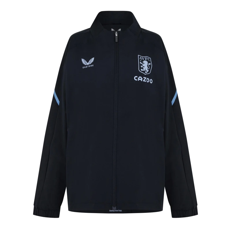 Image of Castore Aston Villa Staff Lightweight Jacket Womens - Black 10
