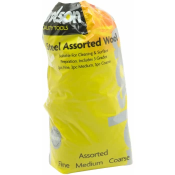 Image of 60387 Assorted Grade Steel Wool Pack - Rolson