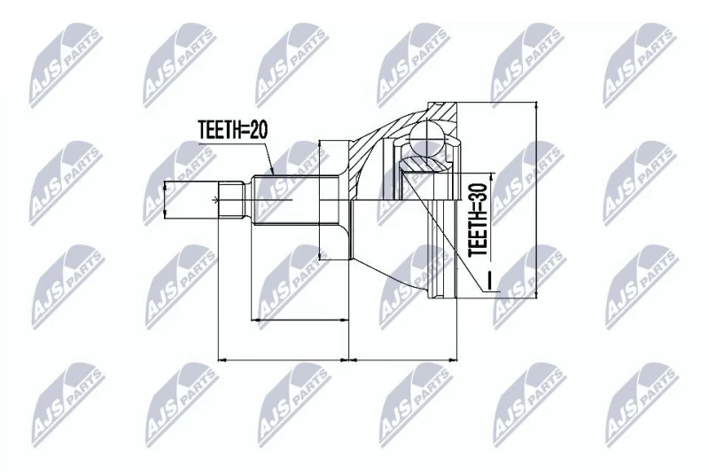 Image of NTY CV joint kit NTY NPZ-SK-003