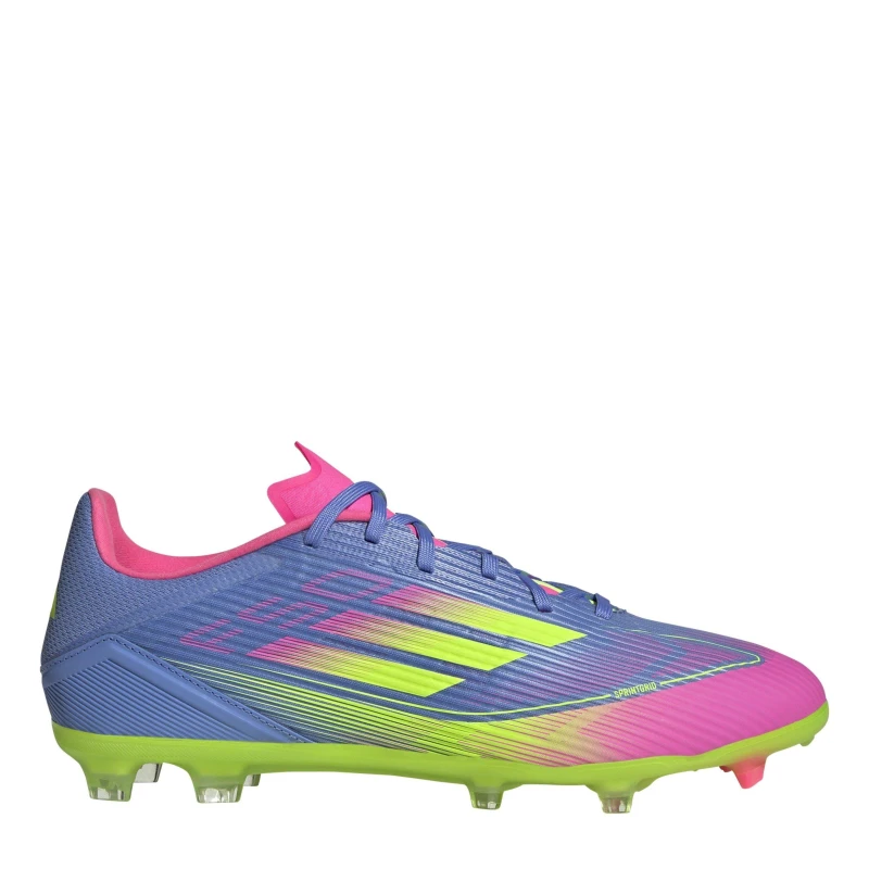 Image of adidas F50 League Adults Firm Ground Football Boots Blue/Lemon male 6 (39.3)