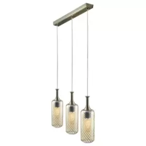 Italux Chandler Industrial, Retro 3 Light Bar Pendant Ceiling Light, E27