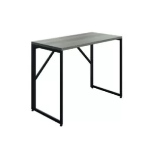 image of Jemini Folding Desk 1000x500x745mm Grey Oak/Black Leg KF80308