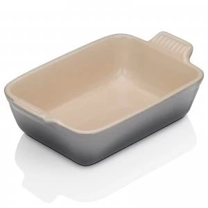 Image of Le Creuset Stoneware Small Heritage Rectangular Roasting Dish - 19cm - Flint