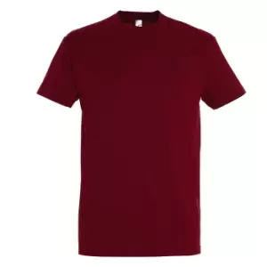 image of SOLS Mens Imperial Heavyweight Short Sleeve T-Shirt (L) (Chilli Red)