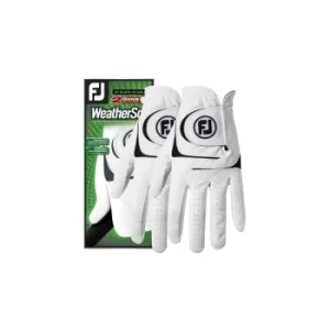 Image of Footjoy Weathersof Mlh Wht 2-Pk -L Size: Large, Dexterity: Lh for Rh G