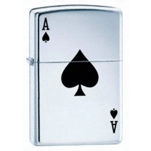 image of Zippo Lucky Ace High Polish Chrome Windproof Lighter