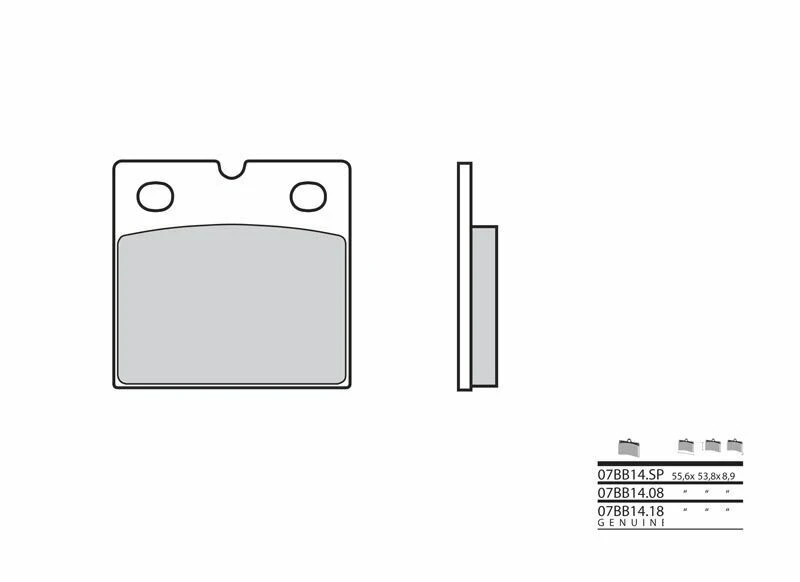 Image of Brembo S.p.A. Street Carbon Ceramic Brake pads - 07BB1408