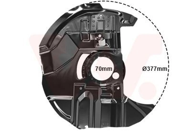 Image of VAN WEZEL Brake disc backing plate VAN WEZEL 0646376