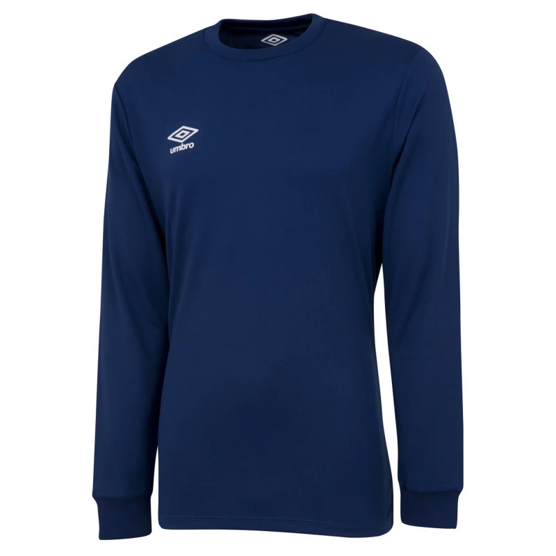 Image of Umbro Club Long-Sleeved Jersey in Navy Size: 11-12 Years Navy Unisex 11-12 Years