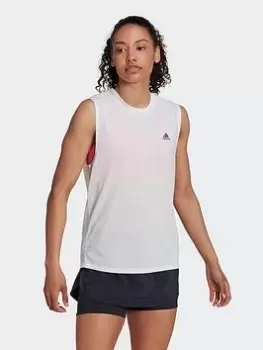 Image of adidas Run Icons Running Muscle Tank, White Size XS Women